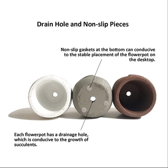 Set of 3 Boho Abstract Face Succulent Planters - Picture 5 of 7